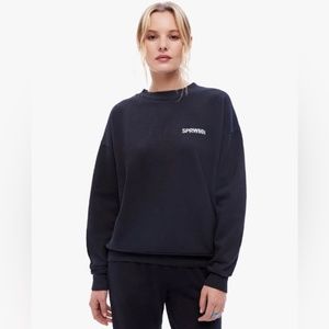 SPRYWIN Women's Black Crew Neck Sweater